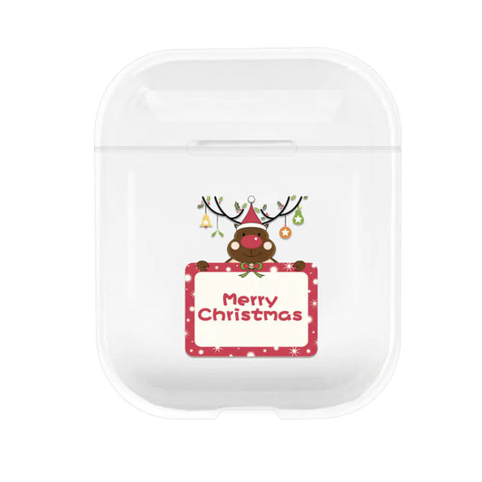 Creative Santa Claus Transparent Hard Shell AirPods Case