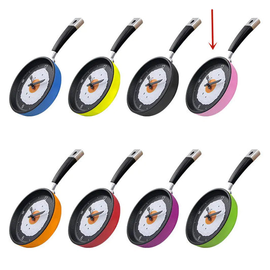 Fried Egg Pan Mute Wall Clock - Simple Design