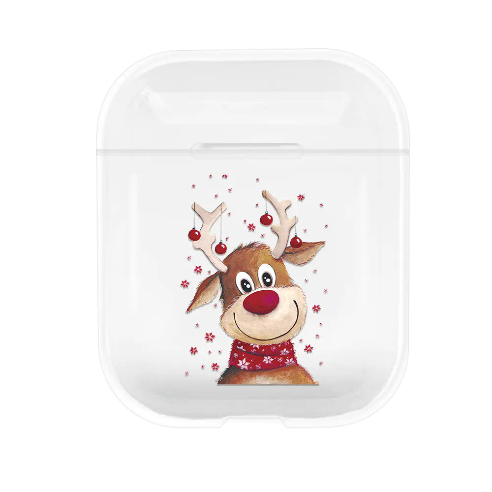Creative Santa Claus Transparent Hard Shell AirPods Case