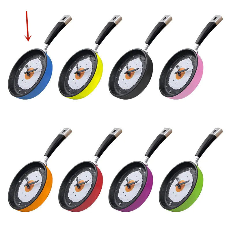 Fried Egg Pan Mute Wall Clock - Simple Design