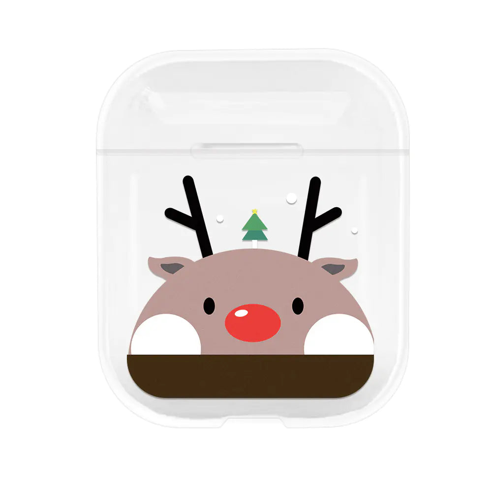 Creative Santa Claus Transparent Hard Shell AirPods Case