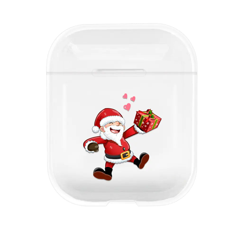 Creative Santa Claus Transparent Hard Shell AirPods Case