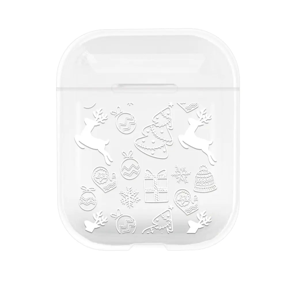 Creative Santa Claus Transparent Hard Shell AirPods Case