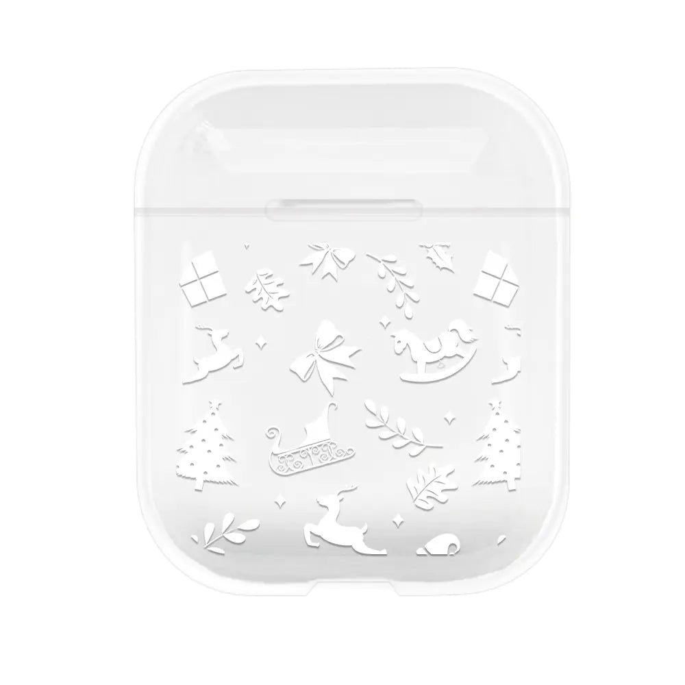 Creative Santa Claus Transparent Hard Shell AirPods Case