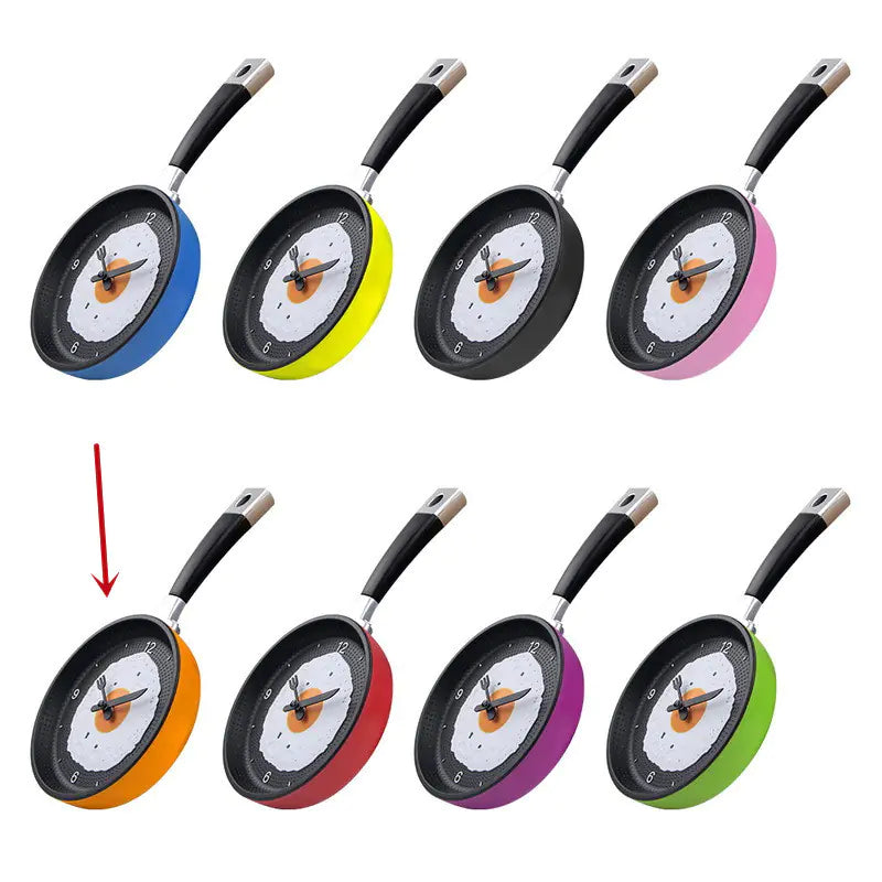 Fried Egg Pan Mute Wall Clock - Simple Design