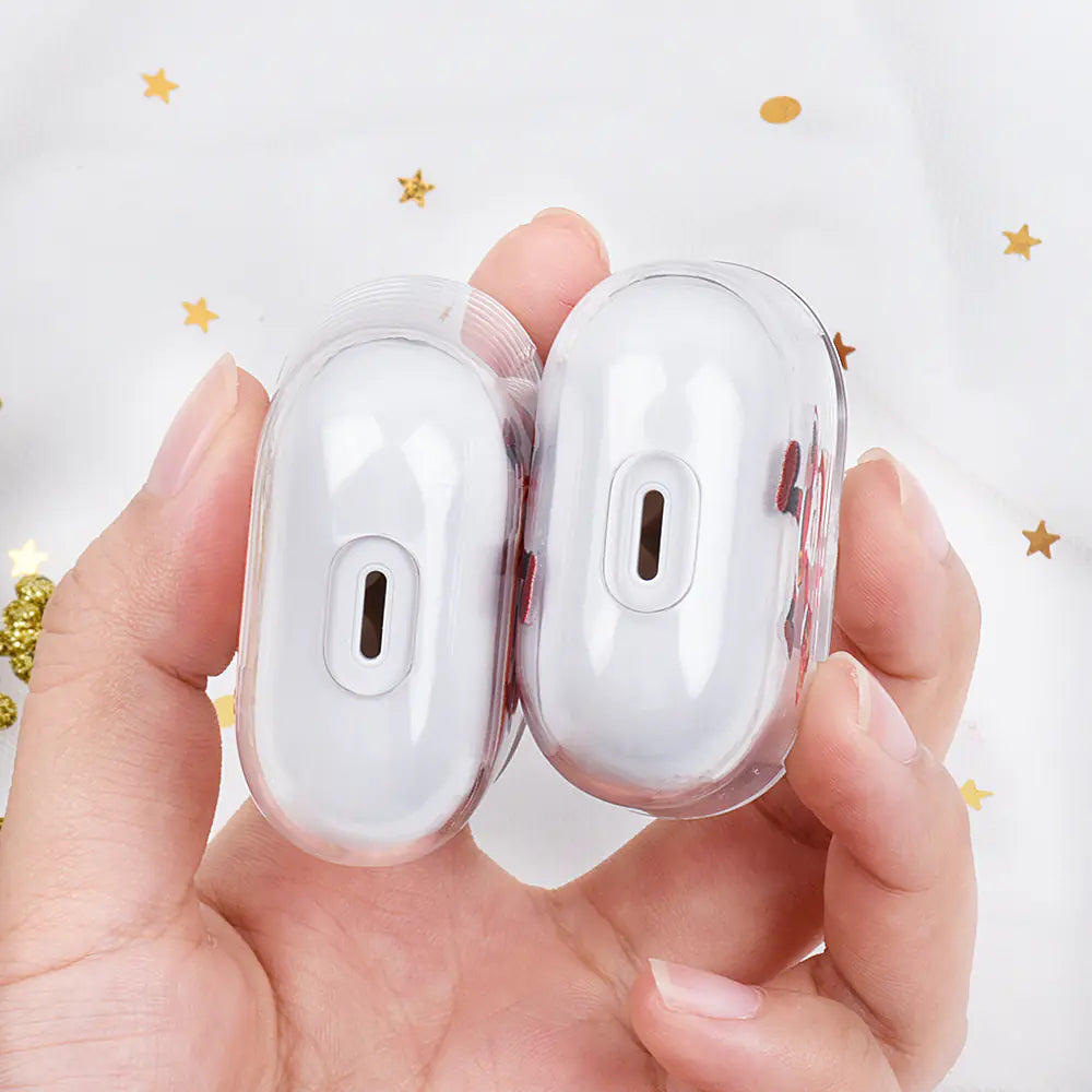 Creative Santa Claus Transparent Hard Shell AirPods Case