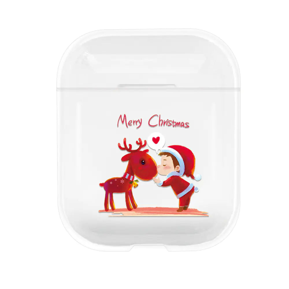 Creative Santa Claus Transparent Hard Shell AirPods Case